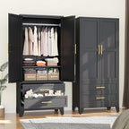 erosoei Metal Armoire Wardrobe Closet, 71 "Metal Clothing Storage Cabinet - Image 8