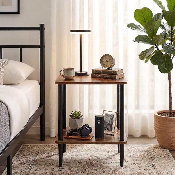 FORAOFUR End Table with Charge Station, Small End Tables Living Room, - Image 6