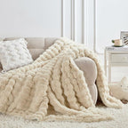 50x60 Inches Ultra-Soft Fuzzy Faux Fur Plush Throw Blanket - Image 2