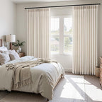 Topfinel 105 Inch Curtains 2 Panels Set, Two Packs Pinch Pleat Back Tab Linen - Image 2