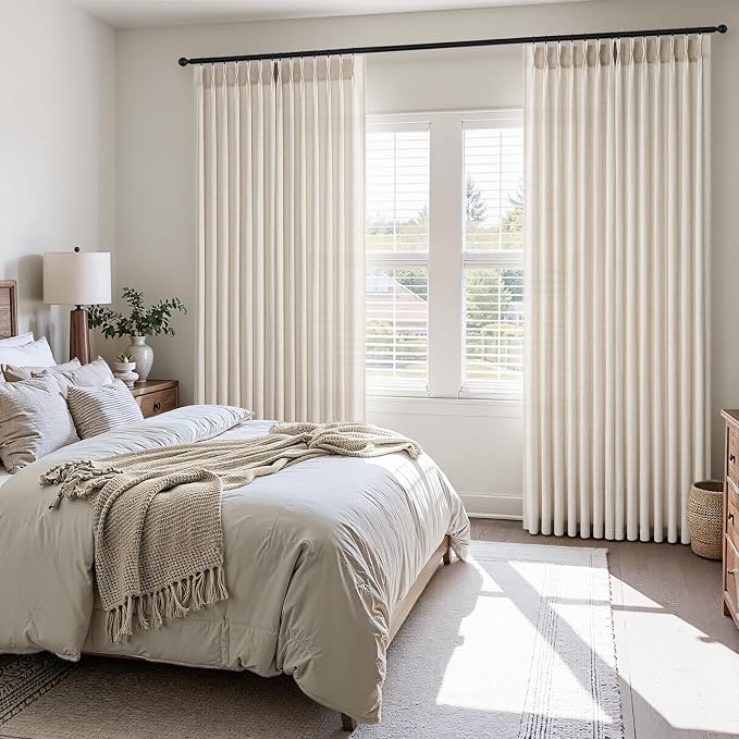 Pinch Pleated 92 Inch Curtains 2 Panels - Image 2