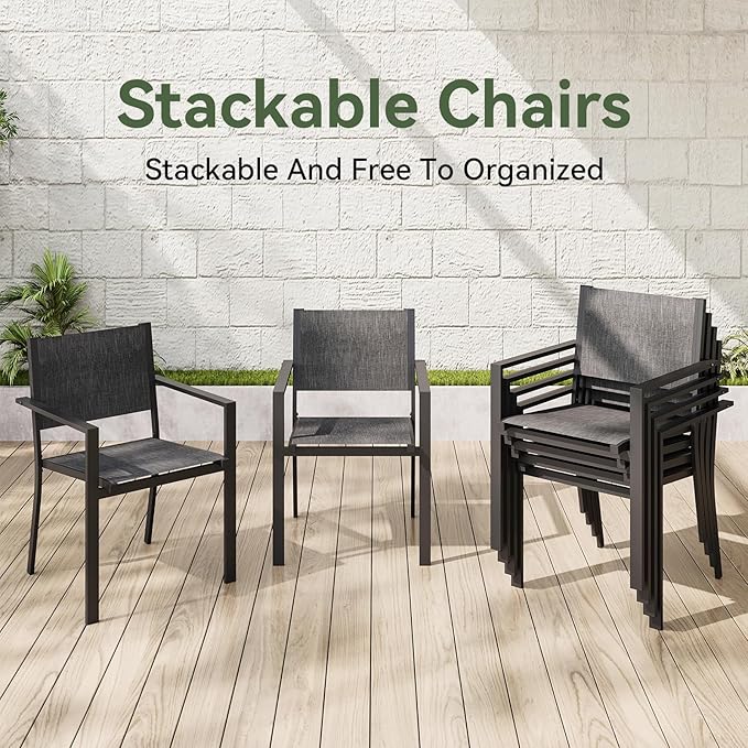 Aoxun 7-Piece Patio Table and Chairs Set - Image 6