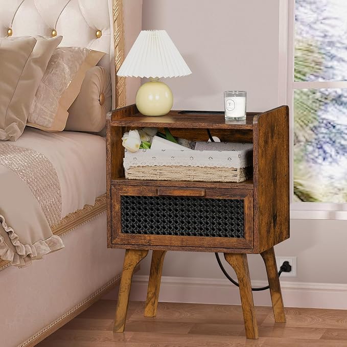 Lerliuo Rattan Nightstands Set of 2 - Image 5