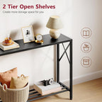 Tajsoon Console Table, 2-Tier Entryway Table, 41.8”L Narrow Sofa Tables - Image 5