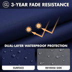 MIULEE Navy Outdoor Seat Cushion 22x22 Inch Waterproof & 3 Year Fade Resistant - Image 3