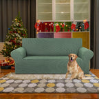 Loveseat Couch Cover, 2 Cushion Couch Slipcover, Elastic Bottom - Image 2