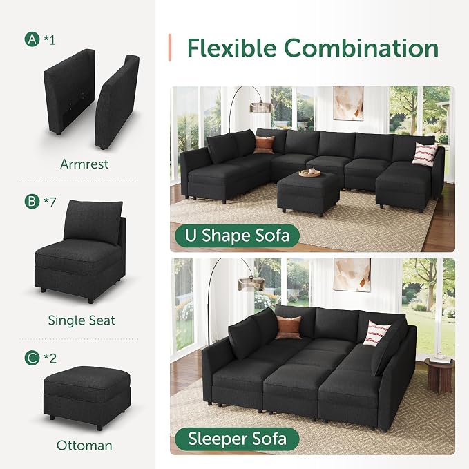 HONBAY Modular Sectional Sleeper Sofa - Image 5