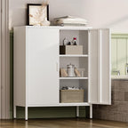 YAUWOH Metal Cabinet with 2 Doors and 4 Shelves，39.96" Tall Steel Office Cabinet - Image 3