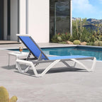 PURPLE LEAF Patio Chaise Lounge Chair Set Outside Aluminum Plastic Stackable - Image 3