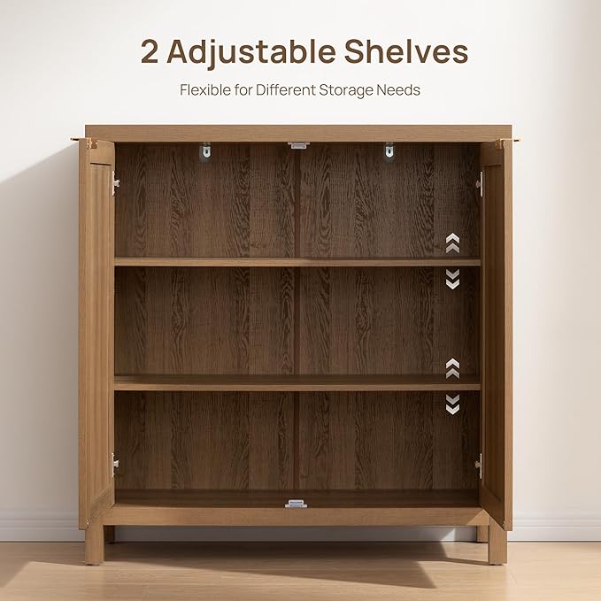 SICOTAS Sideboard Buffet Coffee Bar Cabinet - Image 4
