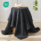 EMME Muslin Blankets for Adults Throw Blanket for Couch Breathable Gauze Soft - Image 2