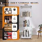 Beauty4U One-Door Glass Display Cabinet, Collection Display, Quick Installation - Image 3