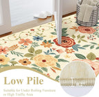 DUKINO 3x5 Area Rug, Floral Washable Rug - Image 6