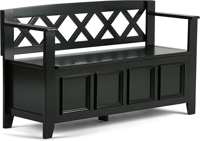 SIMPLIHOME Amherst Entryway Storage Bench by SimpliHome