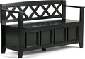 SIMPLIHOME Amherst Entryway Storage Bench by SimpliHome