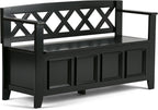 SIMPLIHOME Amherst Entryway Storage Bench by SimpliHome