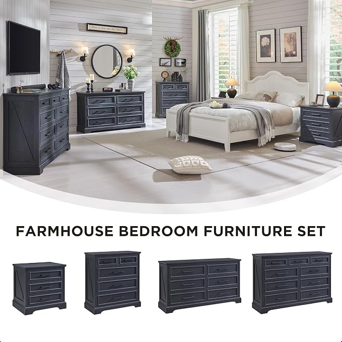 ACCOHOHO Farmhouse Nightstand - Image 4