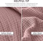 EMME Muslin Blankets for Adults Throw Blanket for Couch Breathable Gauze Soft - Image 8