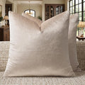 GIGIZAZA Velvet Pillow Covers 16x16 Decorative Pillows Pack of 2 Beige | by GIGIZAZAFocusingonhomedecoration