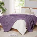 L'AGRATY Chunky Knit Throw Blanket by LAGRATY
