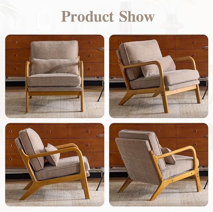 Karl home Mid Century Modern Accent Chair - Image 6