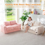 MAXYOYO Extra Wide Kids Bean Bag Chair, Comfy Bubble Fabric Bean Bag Sofa - Image 3