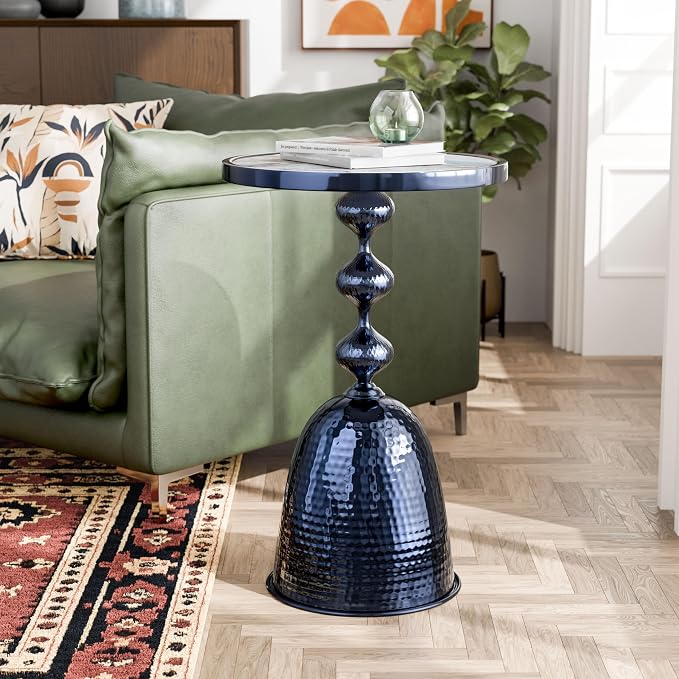Homes: Inside + Out Halric Modern 25" Tall Round End Table - Image 2