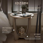COZAYH Rustic Farmhouse End Table - Image 4