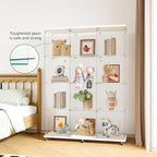 FLYMUHJIA Curio Cabinets with Glass Doors Modern Glass Shelves Tempered Glass - Image 7