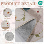 DUKINO 5x7 Area Rugs, Floral Washable Rug - Image 5