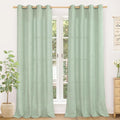 YoungsTex Sage Green Linen Curtains 90 Inches Long by YoungsTex