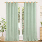 YoungsTex Sage Green Linen Curtains 90 Inches Long by YoungsTex