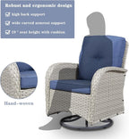 Belord Patio Wicker Chairs Swivel Rocker - Image 5