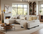Furniwell Convertible Sectional Sofa Couch, 4 Seat Sofa Set - Image 3