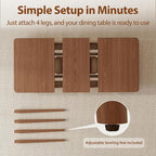 Muwuele Solid Wood Extendable Dining Table - Image 7
