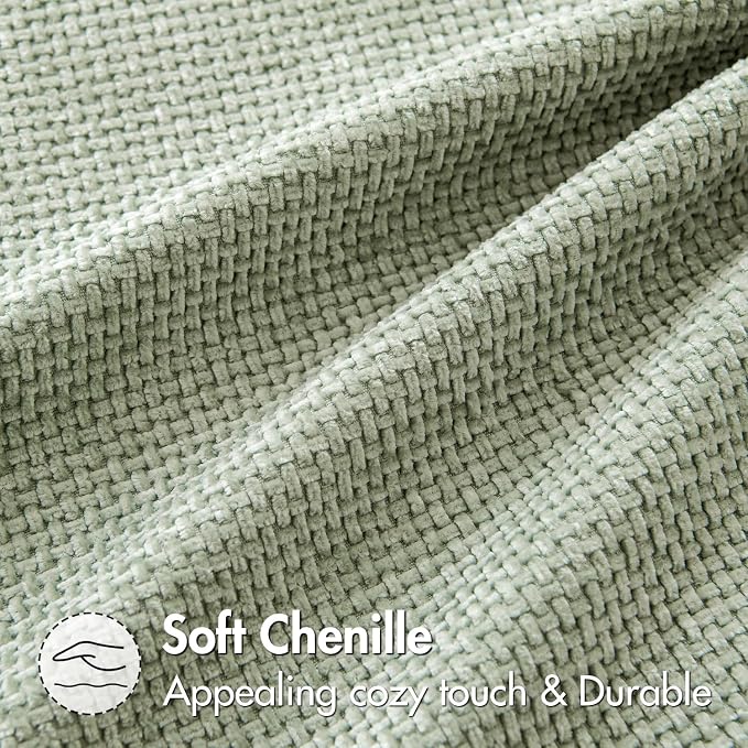 MIULEE Decorative Couch Throw Pillow Covers 20x20 Inch Light Green 2 Pack | - Image 6