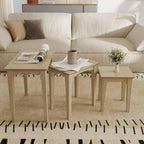 Kmax Nesting Tables Set of 3, Small Sofa Side Table Rustic Stacking End Table - Image 3
