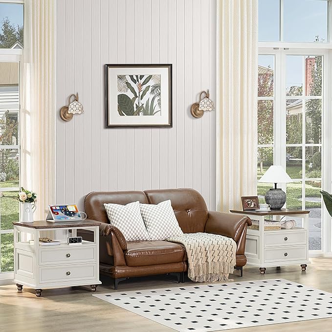 Joaxswe Farmhouse Nightstand Set of 2 - Image 4