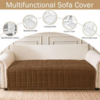 Couch Cover for Dogs, Washable Non Slip Plush Flannel Sofa Protector | Thick - Image 3