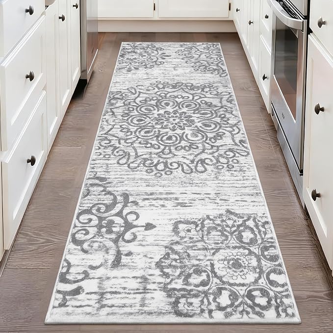 HEBE Hallway Runner Rug 2'x6', Washable Non Slip Kitchen Rug Runner | Soft Boho by HEBE