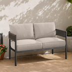 Gand Patio Outdoor Loveseat, Wicker Conversation Set - Image 7