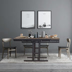 Convertible Dining Table, 2 in 1 Bookshelf to Kitchen Table, Space Saving - Image 6