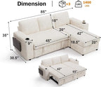 Vipbear 86" Modular Sectional Sleeper Sofa - Image 3