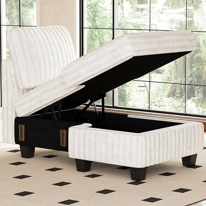 Belffin Modular Sectional Storage Chaise Module - Image 3