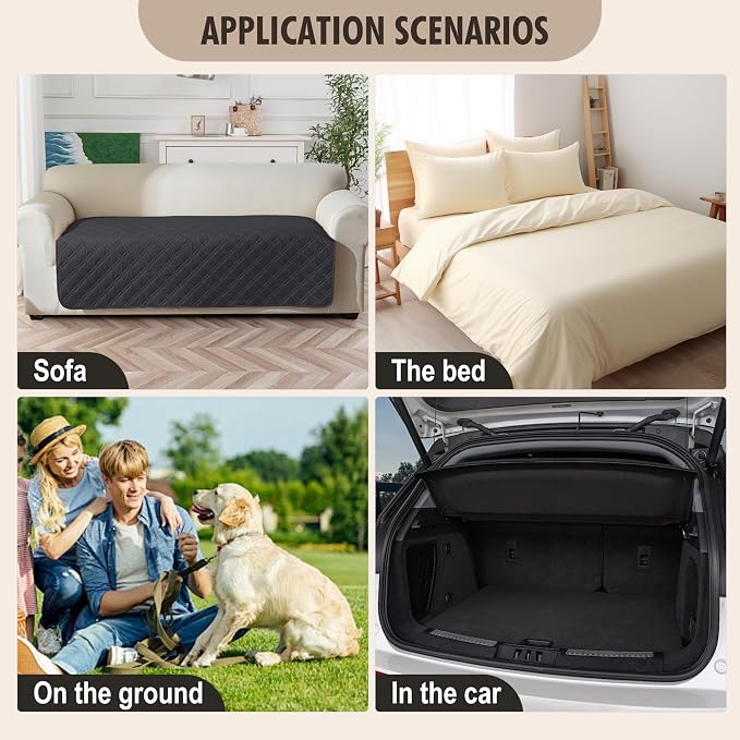 Genina Waterproof Couch Cover, Washable Anti-Slip 86.6 inch Sofa Covers - Image 6