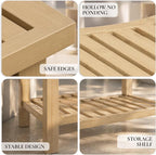 Bamboo Stool – Natural Wood Finish, Eco-Friendly Small Bench - Image 5
