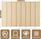 8 Panel Room Divider and Extra Wide Folding Privacy Screen, Bamboo Room Divider - Image 2