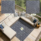 SAND MINE Waterproof Outdoor Rug, Plastic Reversible Rug, Modern Area Rug - Image 3