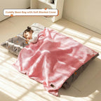 MAXYOYO 3 in 1 Kids Bean Bag Chair Couch, Convertible Chair Folds from Bean Bag - Image 3