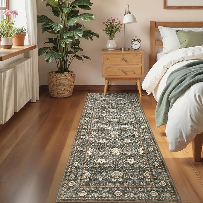 GarveeHome Washable Runner Rug 2x6, Non Slip Floral Kitchen Runner - Image 3